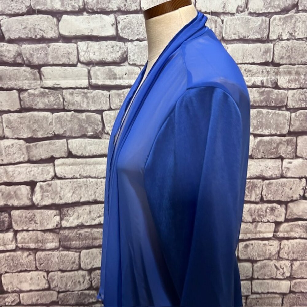 Chico's Travelers NWT Blue No Close Jacket Size XL - Picture 5 of 9